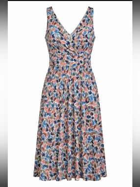 Boden Floral Sleeveless Midi Dress NWT Size 12